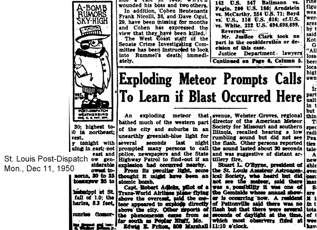 The St. Louis meteorite